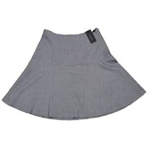 NWT: Tommy Hilfiger Blue Flared A-line Geometric Zip Up Skirt Size 6‎ ( g-248)